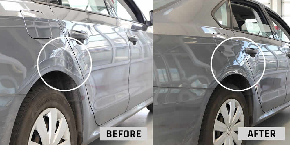 Image Of Employee Getting The Vehicle Ready To Be Painted